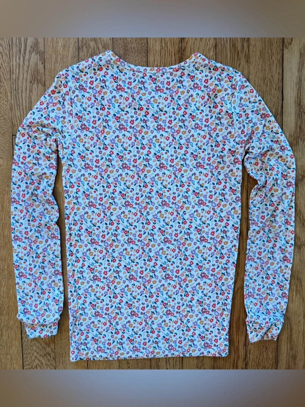 Quince Girls Bamboo Long Sleeve and Pant Pajama Set Size 8 “Ditsy Floral”
